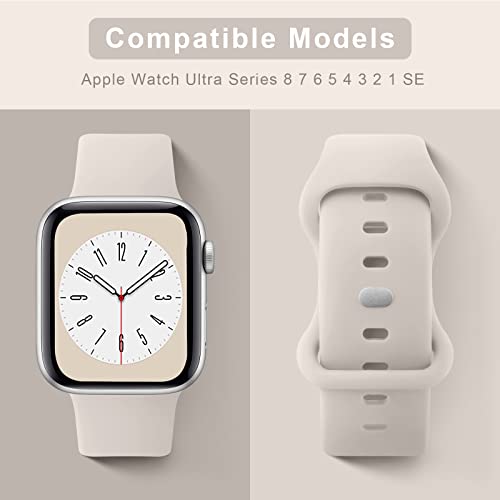 Image of Tobfit 3-Pack Strap Compatible with Apple Watch Series 10 /9 /8 /7 /6 /5 /4 /3 /2 /1 /SE 1 2 - 38mm /40mm /41mm /42mm /44mm /45mm /49mm Replacement Band for Men & Women (Smartwatch Not Included)
