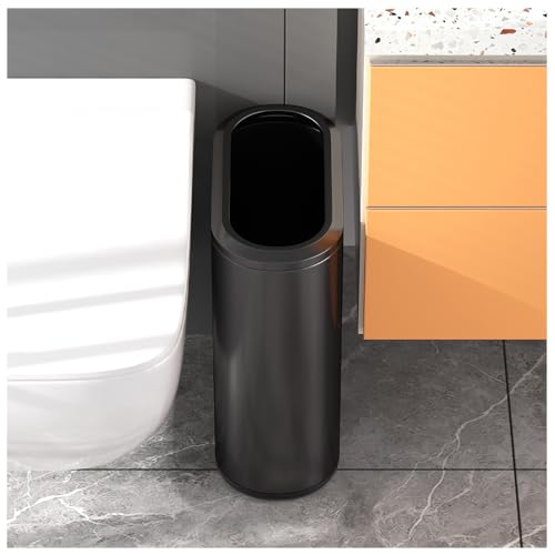 Caneca de Basura Ovalada 9L Negro sin Tapa