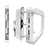 ZGO Sliding Patio Door Handle Set with Mortise Lock & Key Cylinder, Replacement Handle Lock Set Fits