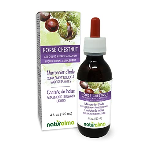 Naturalma Horse Chestnut (Aesculus hippocastanum) Seed Alcohol-Free Tincture - 4 fl oz Liquid Extract in Drops - Herbal Supplement - Vegan