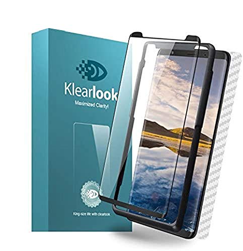 Galaxy Note 8 Screen Protector, Note 8 Tempered Glass Screen Protector Case Friendly with [Easy Install Tool] [S Pen Compatible] Front Tempered Glass and Back Skin Film for Galaxy Note 8