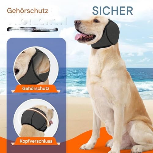 Shaersu Keine Klappenohr -Wraps für Hunde, Hundeohr Wrap - Lärmschutz Keine Klappenohrverpackung,Wasserdicht