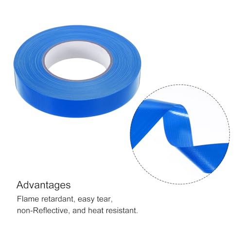 Image of MECCANIXITY Blue Gaffers Tape, 60 Yards x 1 Inch No Residue, Non-Reflective Easy Tear Book Repair Tape Matte Stage Cloth Tape for Photography,Pack of 1