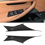 TTCR-II 2PCS Compatible avec Poignée de Porte BMW 5 Series G30 G31 2016-2022,518d,520d,520i,525d,530d,530e,530i,540i Côté Conducteur et Passager Couvercle de Poignée de Porte de Voiture (Noir)