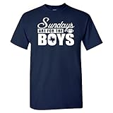 Dallas - Sundays are for The Boys Men's T-Shirt for Football Fans (Navy T-Shirt, XL)