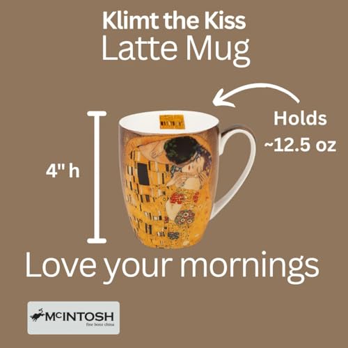 Jarro Latte McIntosh Klimt The Kiss 12.5 onzas miniatura 4