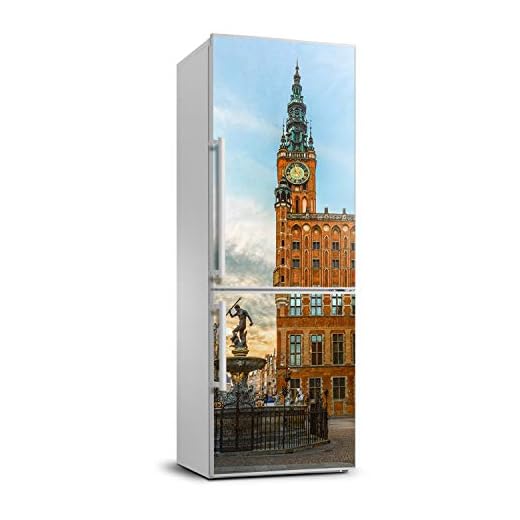 Tulup Kylskåp Klistermärke Dekor Hem Väggklistermärke 60x180cm Dörrklistermärke Kylskåp Kök Klistermärke Kök Dekoration - Polen Gdańsk