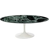  Beistelltisch Eero Saarinen TULIP oval 219x121 Verde Alpi (Grün Alpen) Marmor - weiβ