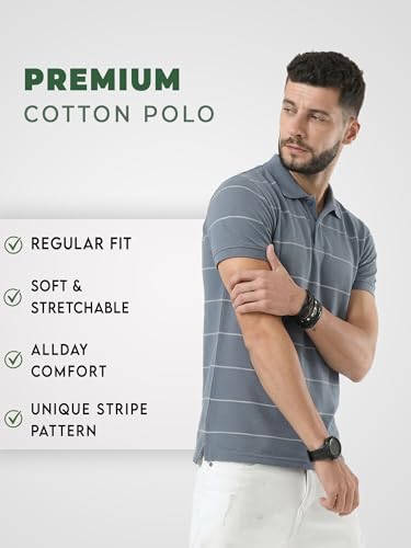 Image of fanideaz Branded Mens Half Sleeve Cotton Striped Polo T-Shirt for Mens || Polo Tshirt for Men || Branded Tshirt for Men