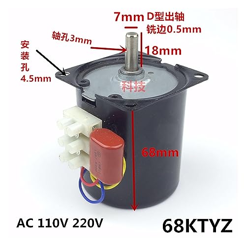 Moteur à engrenages réversible et synchrone 68KTYZ basse vitesse