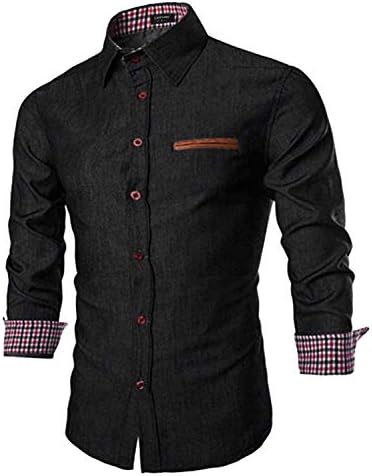 Coofandy Men's Casual Dress Shirt Button Down Shirts 01-black Medium