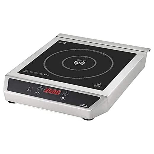 Lacor - 69132 - Placa Inducción Portátil, Superficie de Cristal, Control Táctil, 17 Niveles de Potencia, Dos Fuegos 12 y 28 cm, Sistema de Seguridad IPX3, 3500W, 44 x 34 x 12 cm, INOX, Negro