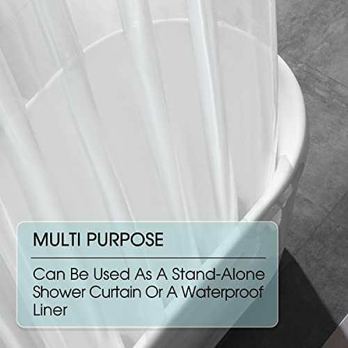 Lovtex Clear Shower Curtain Liner With Magnets, Plastic Waterproof Shower Curtain Liner, 72X72 Lightweight Shower Curtains For Bathroom(4G Clear, 1Pc) #TOP3
