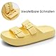 Harvest Land Damen Slides Sandalen Einstellbar Weich Bequeme Sommer Wolkenschuhe Pantoletten Größe 39