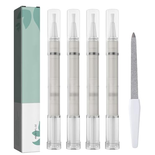 4 Pièces Nail Care,Stylo de soins à ongles,avec Aloe Vera,pour Les Ongles Abîmés