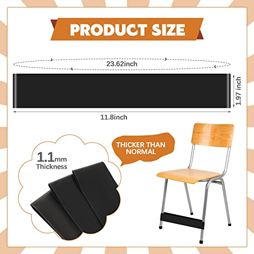 Charniol 24 Pcs Classroom Chair Bands for Kids with Fidgety Feet Bouncy Fidget Bands for Classroom Chair Flexible Seating for School Students Adhd Sensory Needs
