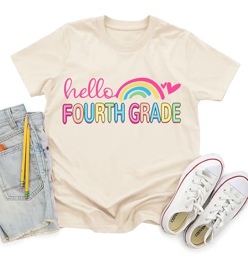 Image of First Day of School Shirt Girls Boys Preschool to 5th Grade Tshirt Kids Back to School Graphic Tee Tops