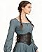 L'VOW Women Viking Waist Corset Belt Medieval Elastic Wide Brown Leather Corset Belt Renaissance Accessory(S)