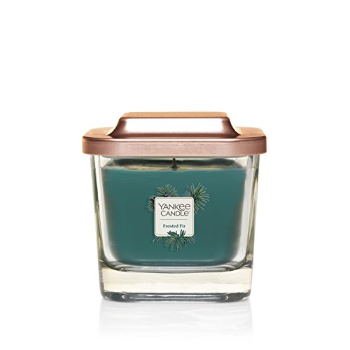 Yankee Candle Company Elevation Collection with Platform Lid, Small 1-Wick Candle, Frosted Fir