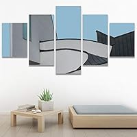 SIGNWIN 5 Panel Canvas Wall Art Architecture & Maps Closeup Cool Industrial Multicolor Patterns for Home Decorations Ready to Hang - 60