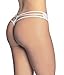 Haby Lingerie Women's Strappy Sexy Thong M White