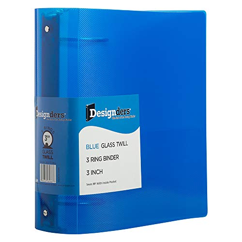 3 inch binder light blue - JAM PAPER Plastic 3 inch Binder - Blue 3 Ring Binder - Sold Individually