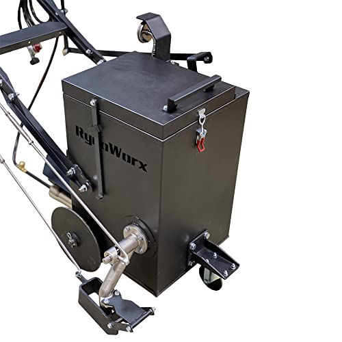 RY10 Asphalt Melt and Apply Hot Rubberized Crack Filler Machine - 10 Gallon Capacity | Included Torch Heats Crack Sealant and Burns - Thumbnail 2