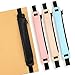 4 Pezzi Astuccio per Penna Custodia per Agenda Notebook Fascia Elastica per Libri con Portapenne Portapenne in Pelle PU Rosa Blu Nero Kaki per Pennarelli Diario Taccuino Gomma da Cancellare