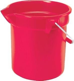 Rubbermaid Commercial 10 Qt Round Bucket, Red (FG296300RED)