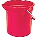 Rubbermaid Commercial 10 Qt Round Bucket, Red (FG296300RED)