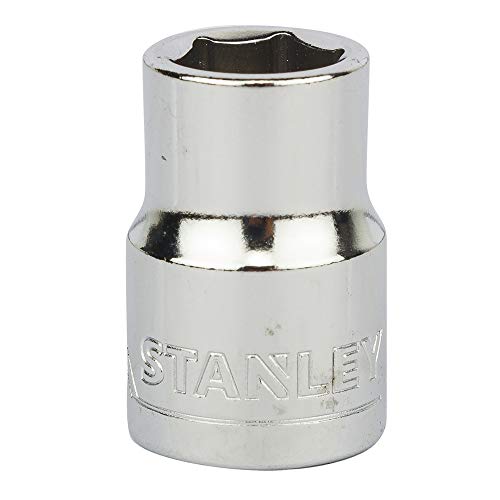 Image of STANLEY STMT72918-8B 3 /8-inch 10mm Chrome Vanadium Steel 6 Point Standard Socket (Silver)