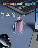 Zestiq Lightning auf USB Adapter 2-Pack, Lightning-Stecker auf USB-Buchse OTG-Kabel-Dongle für iPhone 14 13 12 11 Pro Max/iPad, USB-auf-Lightning-Adapter unterstützt USB-Stick, Kamera, Kartenleser – Ansicht 8