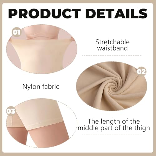 Fllyvly Umstandshose Kurz Unter Kleid Schwangerschaft Anti Chafing Shorts Überbauch, Hautfarben, Ideal Unter Kleidern und Röcken, Komfortable Schwangerschaftsunterwäsche, 1 Stück