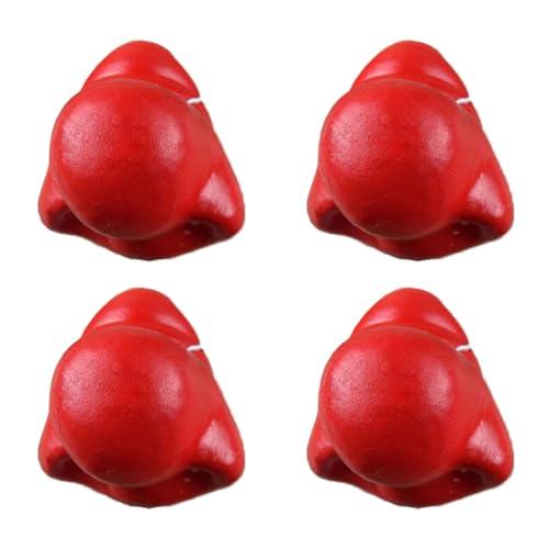 GWAWG 4PCS Red Clown Noses Set Funny Ball Nose for Costume Parties Circus Performances Halloween Cosplay Perfect Comedy Prop for Clowns Jokers and Event Entertainers