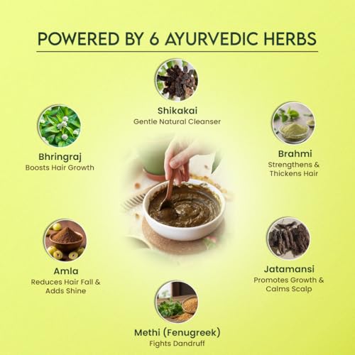 Image of Jovees Herbal Mehandi /Henna Powder | With Amla, Shikakai & Brahmi Powder | For Extra Conditioning | Control Hair Fall & Repairs Damaged Hair 150g (pack of 3)