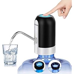 Dispensador De Agua 5 Galones DLOPK - Dispensador de agua, 5 galones USB, carga automática, bomba para agua portátil eléctrica, extraíble, apta para uso en agua embotellada.