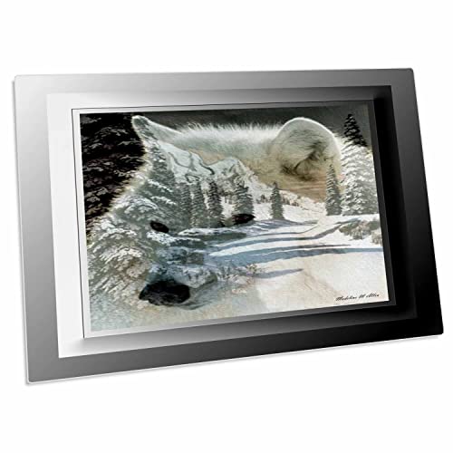 3dRose Spirit of The Wilderness White Wolf - Pad para Escritorio