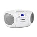 Produktbild auna BoomBerry - Boombox mit integrierten Stereolautsprechern, Top-Loading CD-Player, Kassettenfach, LCD-Display, UKW-Radiotuner, USB-Port, AUX-Eingang, Netz- / Batterie-Betrieb, weiß