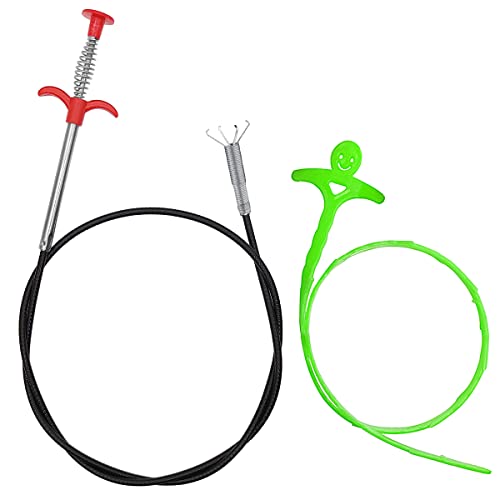 157.5 cm flexibler starker Abfluss-Haarfänger, Greifwerkzeug mit Kunststoff-Haarschlange, Müll und wichtigen Gegenständen aus Abflüssen und Waschbecken, WC Cover