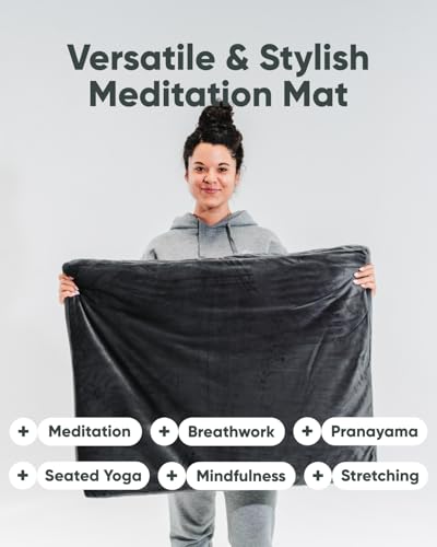 Image of Mindful & Modern Zabuton Meditation Mat - Cotton Filled Yoga and Meditation Pad - Zabuton Meditation Cushion for Kneeling and Sitting Support - Large Rectangular Sitting Floor Pillow for Bench or Zafu