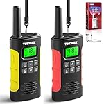 TOKWAK Walkie Talkie para Niños Adultos, Walkie Ta...: 【Walkie-talkies Recargable】TOKWAK walkie-talkies tienen baterías de iones de litio recargables integradas de 1000 mAh y están equipados con un cable de carga USB tipo C 2 en 1. Se puede utilizar durante más de un día después de estar completamente ca...