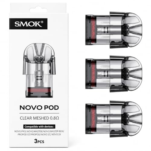 SMOK Novo Clear Replacement Pods 0.8 Ohm Meshed [Pack of 3]