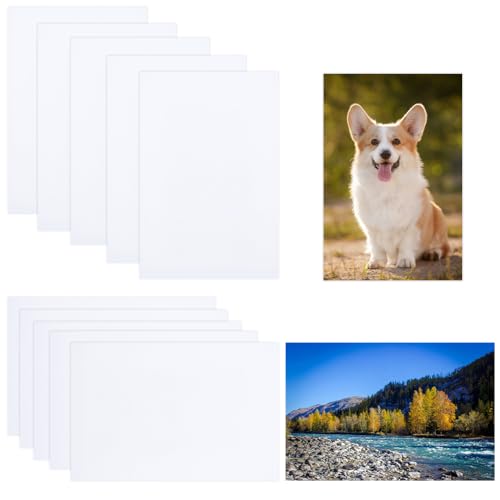 craspire 11.8 x 7.8 Pouces 10 pièces de Plaques Photo en Métal à Sublimation de 0.5mm D'Épaisseur en Aluminium Blanc pour Transfert Thermique Impression à Faire Soi Même Décoration Murale Cadre