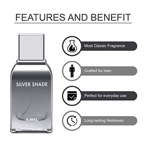 AJMAL Silver Shade Edp Citrus Woody Liquid Perfume 100Ml For Men And Desert Rose Edp Floral Oriental Perfume 100Ml For Women Free - Image 6