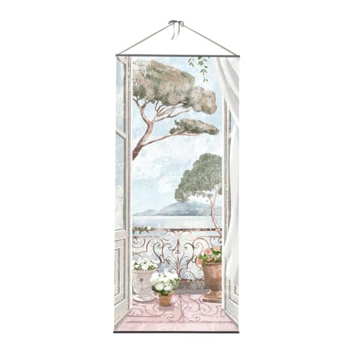 Mathilde M. Toile trompe-l'œil - Balcon Méditerranéen