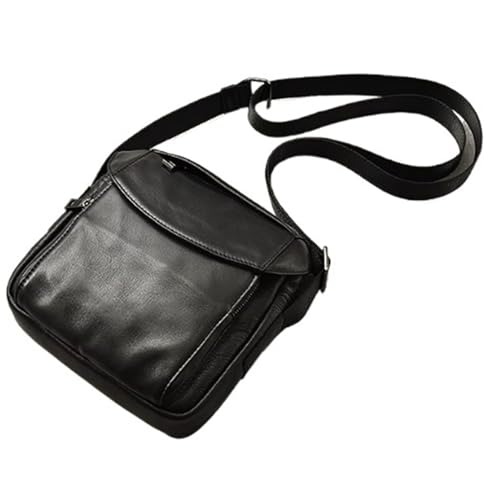 Small Travel Messenger Bag, Waterproof, PU Leather, Shoulder Crossbody Purse with Strap, Vintage, for Work Business, for Women Men