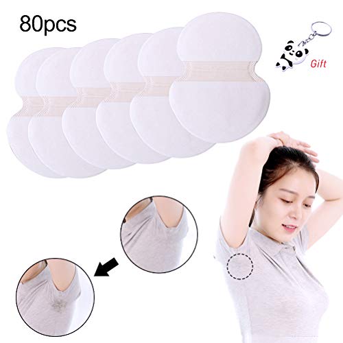 SUMAJU 80 Pack / 40 Pairs Sweat Pads, Shields Sweat Guard Underarm Pads Fight Hyperhidrosis Perspiration Pads Disposable Dress Guards/Shields Armpit Sweat Pads