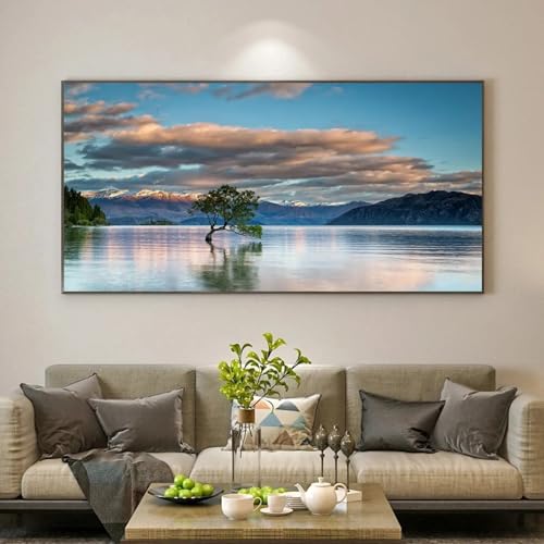 Arbre dans l'eau toile de lac pour créer un salon zen et lumineux