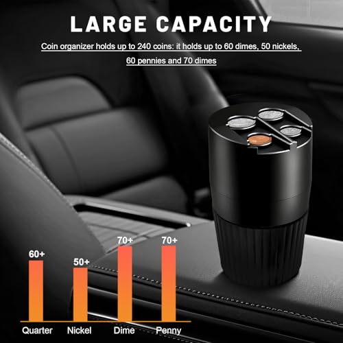 Portamonedas para carro con gran capacidad y organizador miniatura 6