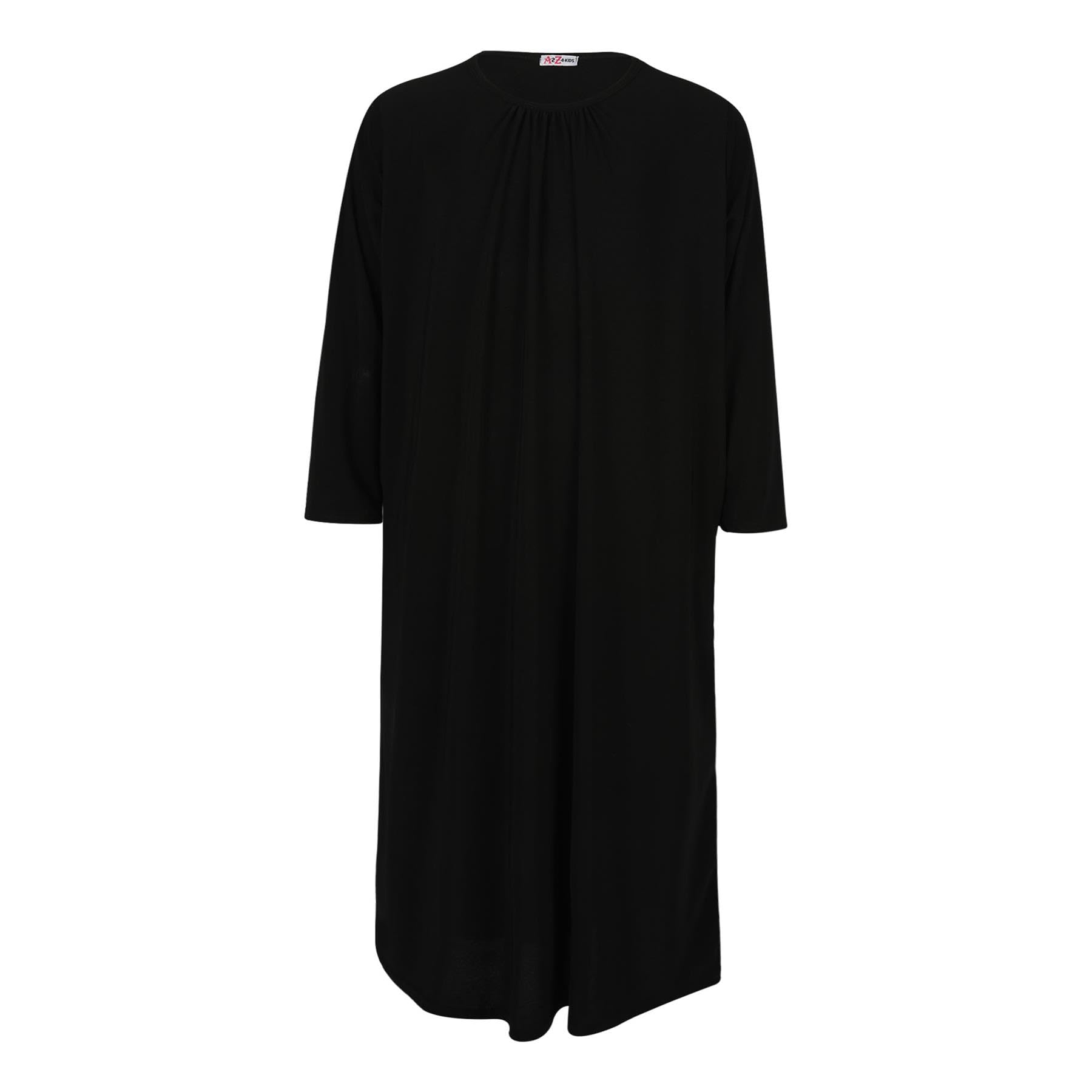 A2Z 4 Kids Girls Plain Abaya Maxi Dress - Abaya Black 7-8
